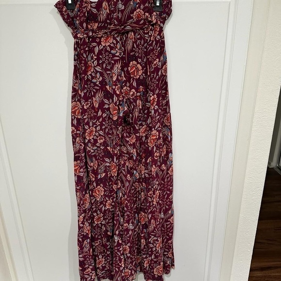 FREE PEOPLE Moonlight Garden Wide Leg Printed Tie Waist Pants Size M - Picture 2 of 7